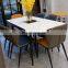 luxury modern extendable scandinavian marble top dining dinning table and chair combination 6 chairs dining table set