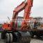 Japan Original Hitachi EX100WD Wheel Excavator, Hitachi Cheap Used Excavators for Sale