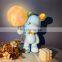 Bedroom Indoor Moon LED Table Lamp Cute Bear Toy Figure Desk Lamp for Living Room