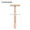 High Quality Rose Wood Long Handle Classic Double Edge Safety Razors Wooden Handle