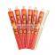 Chinese Traditional Bamboo Chopsticks for Wedding with Red Open Paper Sleeve Disposable Chop Sticks