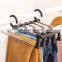 5 Layers Multi Functional Pants Rack Clothes Closet Storage Organizer 5 in 1 Pants Hangers for Jeans Trousers Skirts Scarf