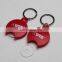 Custom Plastic Euro Coin Holder Keychain For Promotion