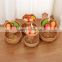 Hot Sale Rattan Woven Double-deck 2 3 Tiers Tray, Handcrafted Desktop Fruit Bread Snack Nuts Candies Storage Tray