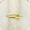 Gold Feather Leaf Napkin Ring Holders for Thanksgiving Easter