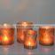 2015 new design stone Retro cheap glass tealight candle holders votive colored glassware