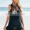 2016 Summer Light Weight Hooded Women Cheap Bulk Wholesale Plain Black Sleeveless Hoodie