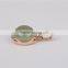 wholesale 9k rose gold pendant natural prehnite handmade green stone jewellery