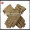 Women's Suede Gloves with Strap Detail