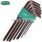 LAOA S2 material 8pcs industrial grade magnetic MINI ball hexagonal wrench set 1.5-6mm