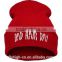 Girls Beanie Promotional Winter Embroidered Knit Hat