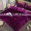 Solid color 3 pcs bedsheet flannel comforter cover and pillow case