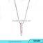 Simple Necklace Designs Silver Long Bar Pendant Necklace 2016