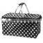 Insulated folding cooler picnic basket bag