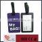 High quality custom soft PVC business card size luggage tag
