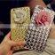 stylish flower handmade pu cover case for iphone 6 6s