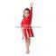 wholesale 2016 Fashion Red One Piece Flower Girls Party Princess Dresses Long Sleeve Girls Clothes Kids Dresses for Girls Costum
