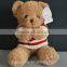 Lovely stuffed teddy bear with T-shirt animal toy