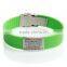 304 stainless steel id bracelet silicon metal siicone id band