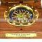 Antique Vintage Solid Brass Gift Compass With Wooden Box 13522