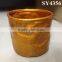 Small gold trophy shape ceramic flower pot