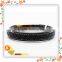 Black Genuine Cowhide Leather Bracelet for Boys