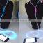 shenzhen Flash cable Glowing El earphone with microphone