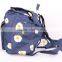 The new 2015 printed canvas backpack female wave point Reduce wear large capacity travel bag shopping bag