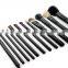 12pcs/set Black Cosmetic Makeup Brushes Set Make up Tool With Leather Cup Holder
