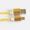 Aluminum alloy nylon micro usb cable for samsung, htc and android phones and tablets mobiles GPS MP players Video gamers