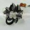 New Hair Bow Hairpin Claw Clip Black Flower Acryl Rhinestone