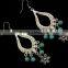 Gypsy Women Festival Jewelry Earrings Tibetan Silver Plated Round Beads Ear Hook