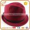 Fashion winter 100% wool felt owl hat pattern fur quality mens red felt hat