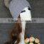 New Product Fashion Girls Knitted Wool Beanie Hat Knitted Hat With raccoon fur Pom