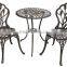 Outdoor Patio Furniture Tulip Design Cast Aluminum Table and Chair Bistro Chair