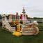 pvc tarpaulin inflatable pirate ship bounce water slide for sale