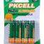 Ni-Zn 1.6V AA 2500mAh pre-charged rechargeable battery from PKCELL