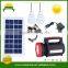 Rechargeable 12v DC solar lighting solar LED Flashlight 3.5W solar lighting system for home