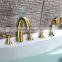Classical Gloden Brass Bathtub Shower Mixer Water Taps