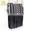 Hot Sale Fashion Tassel Black Handbag Patchwork Boho Shoulder Bag Wholesale China Factory