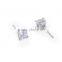 Wholesale Clear Cubic Zirconia Square Design Stud Earrings