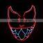 New EL product face party mask for simple design masquerade el wire party mask,el flashing mask