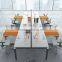 Modern design 6 person computer working station partition table big size office partition design