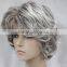 Fashion beauty Brown & Grey Mixed Curly Women N542