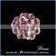 Small order best price women fashion real flower crystal metal buttons