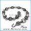 Trendy stainless steel biker bracelets, weomens 316L stainless steel bracelet jewelry