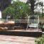 New design hot sale Cast Aluminum couple set outdoor patio swing chairs
