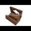 Tabletop decoration crafts artistical style customized wooden tissue box wholesale