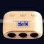 3 socket auto cigarette lighter battery car charger