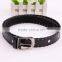 Fashion PU belt with braided borders for ladies